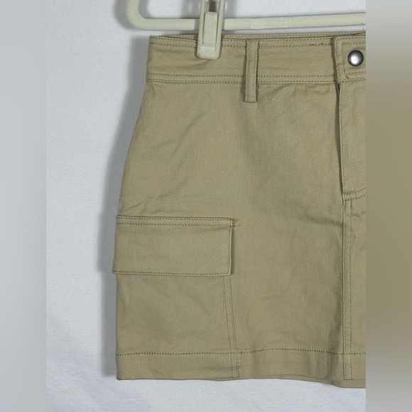 Anthropologie Lea & Viola Khaki Mini Skirt-M - Picture 2 of 6